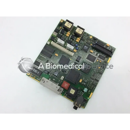 Green circuit board with black and silver components of the a3951-16990 board for electronic applications
