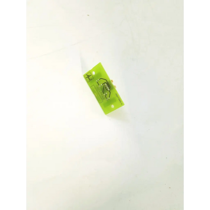 A lime green abx carte leds pentra rectangular circuit board with metallic components and printed markings
