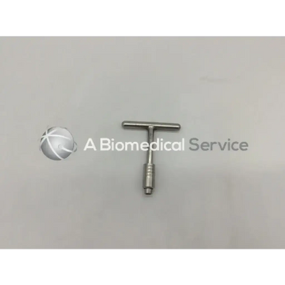 Ace 14316 stainless steel t-handle cannulated screw driver with threaded shaft and tapered tip for surgical use