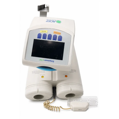 White acist empowercta contrast injector system with digital screen and saline contrast buttons biomed certified device