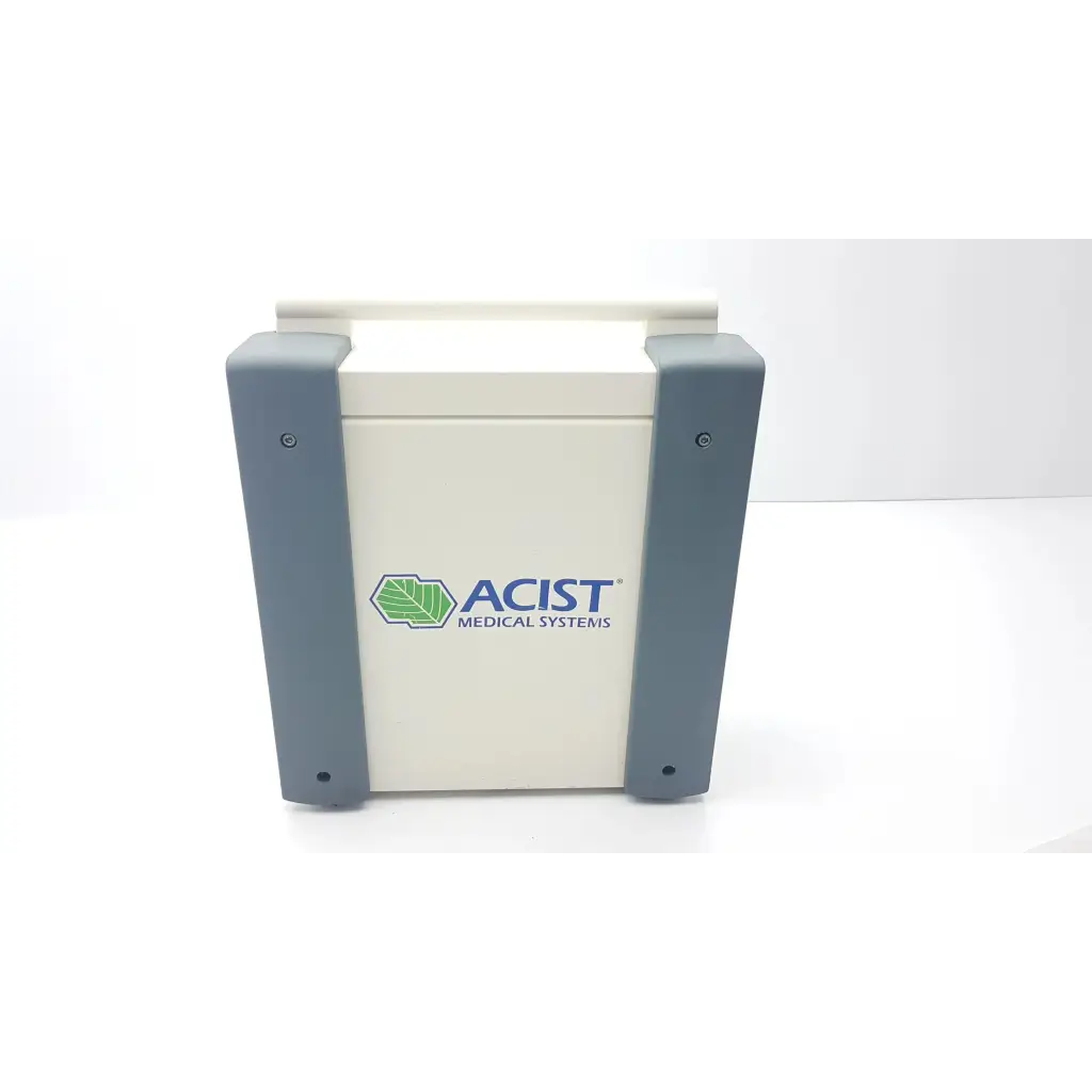 Cream-colored and gray acist empowermr hydraulic controller with green leaf logo for advanced medical hydraulic control