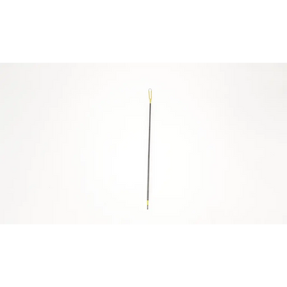 Acmi 24ft medical instrument da54-209 slender black oil dipstick with gold metallic ends and a small loop at the top