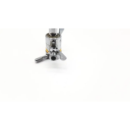 Chrome-finished drum stand clamp with wing nut and brass components for acmi g123 23fr cysto sheath use
