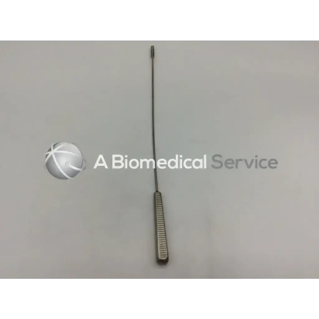 Silver acufex 013550 acl chamfering rasp with textured ribbed handle and long slender metallic shaft for acl chamfering