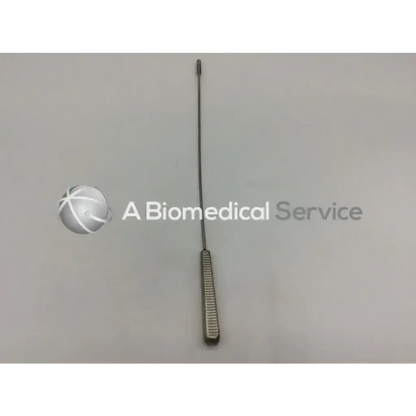 Silver acufex 013550 acl chamfering rasp with textured ribbed handle and long slender metallic shaft for acl chamfering