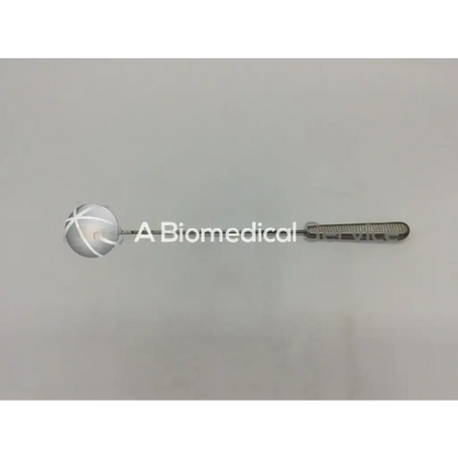 Silver acufex 015185 endobutton depth probe with spherical head and textured handle for precise endobutton depth measurement