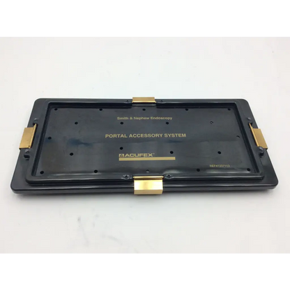 Acufex 7207113 black plastic shoulder portal accessory system with gold metal latches embossed branding aci-39 12731nj