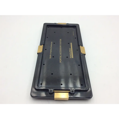 Black plastic acufex 7207113 shoulder portal accessory system with gold metal clasps and branding for aci-39 12731nj use