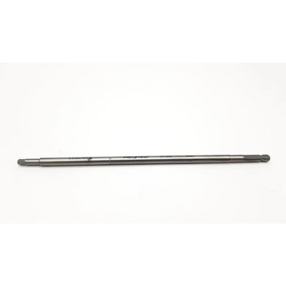 Silver-colored 3.0mm solid da26-81 metal drill bit with hex drive and agomed branding for precise drilling tasks