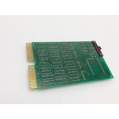 Green printed circuit board with gold edge connectors and black bracket for adac 1664attl output pulse board