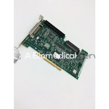 Green adaptec assy 1824706-08 ssci card with gold-plated connector and black components by aggreko