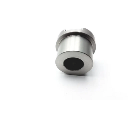 Silver metallic cylindrical adapter ref mic with polished finish and machined edges for ref mic lot 16600