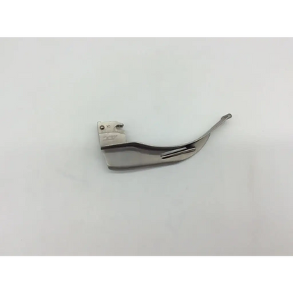 Silver metallic adc laryngoscope blade mac 3 with curved design and rectangular attachment point at base