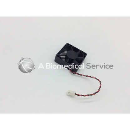Black square adda ad5005hb-d70 cpu cooling fan with red and black twisted wires and white connector for cpu cooling