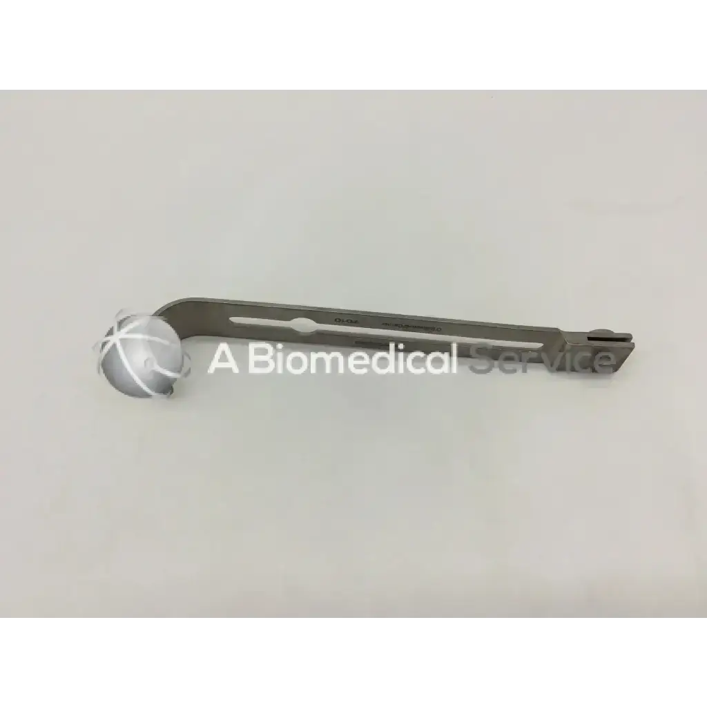 Adeptmed 7010 silver o’sullivan o’connor retractor blade with curved handle and engraved markings on straight shaft