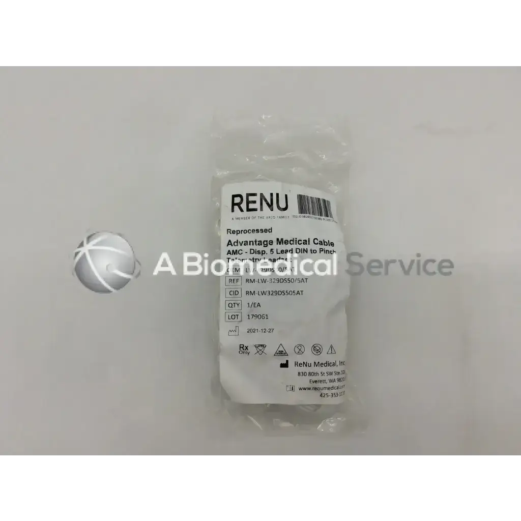 Load image into Gallery viewer, Advantage Medical Cable Disp 5 Lead DIN to Pinch Telemetry