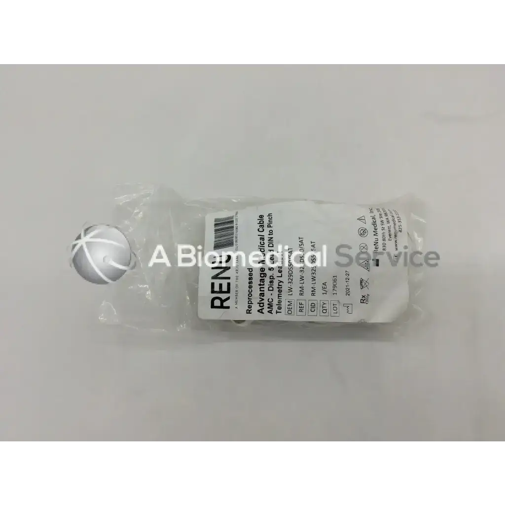 Load image into Gallery viewer, Advantage Medical Cable Disp 5 Lead DIN to Pinch Telemetry