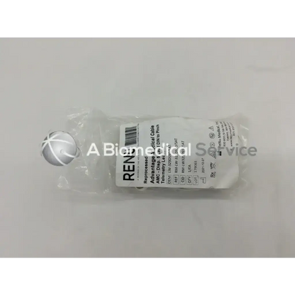 White renu advantage medical cable disp 5 lead din to pinch telemetry leadset with silver spherical connector visible