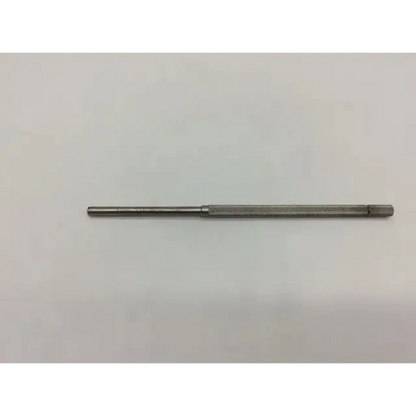 Silver-colored metal aesculap bb048r scalpel handle with textured grip and engraved markings for microsurgical use