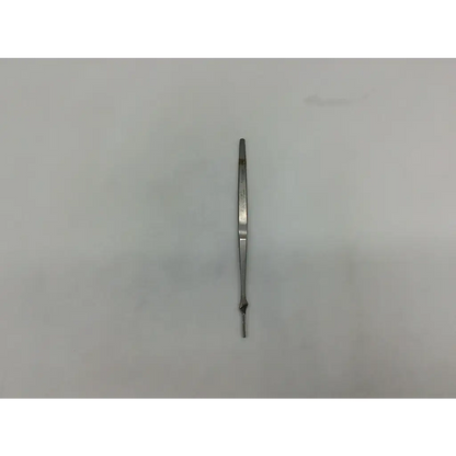 Aesculap bb77 surgical scalpel handle with sleek metallic stainless steel finish and fine-tipped surgical forceps ends