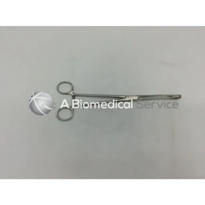 Silver aesculap bf122r foerster sponge forceps with polished metallic finish and rounded handles for surgical use