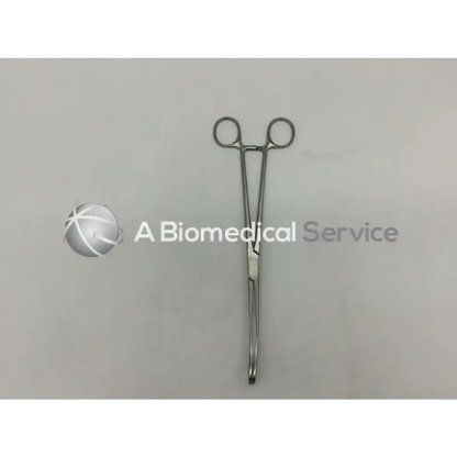 Stainless steel aesculap bf122r foerster sponge forceps with rounded handles and polished finish for surgical use