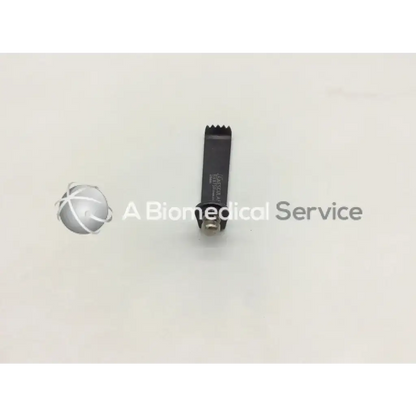 Black surgical bone saw with serrated edge and metallic handle for aesculap bv875r caspar micro lumbar discectomy