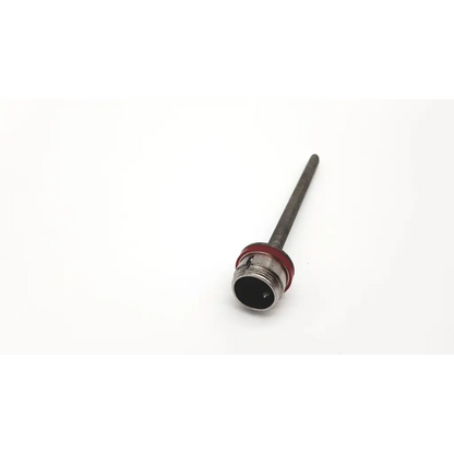 Aesculap ej712r 5mm canola sleek dark metallic heating element with red rubber seal and threaded metal base for medical use