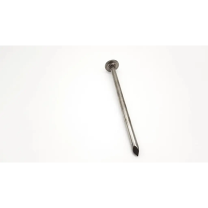 A metallic aesculap ej755r 110mm trocar nail with a rounded head and pointed tip in stainless steel