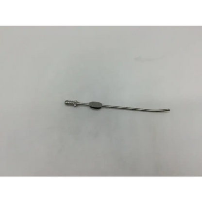 Aesculap gf917r suction cannula silver surgical instrument with curved slender metal shaft and textured grip