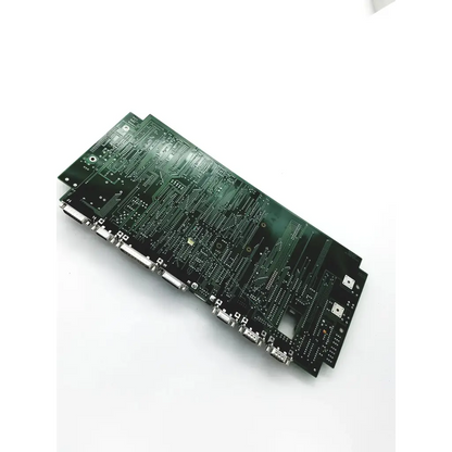 Green printed circuit board with multiple connectors inside agfa atp console a3024-121-v mobile x-ray device