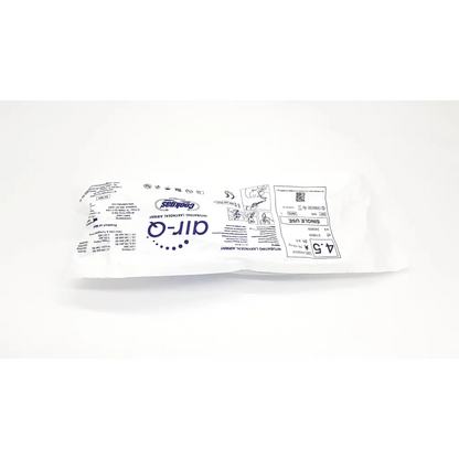 White paper package containing air-qsp intubating laryngeal airway aerosol mask for laryngeal airway cookgas use