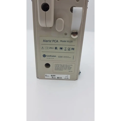 Beige alaris medley 8120 pca module adi-7 with white strap and metallic components medical infusion device
