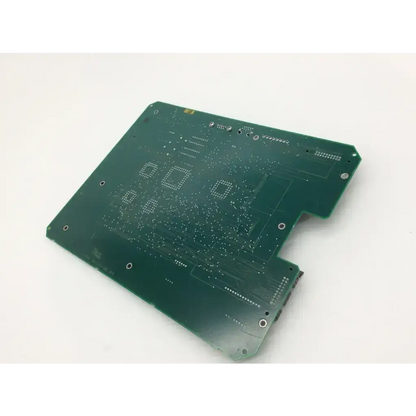 Green rectangular printed circuit board with silver traces and solder pads for alcon 600 ds rev f phacoemulsifier parts bbce4-11