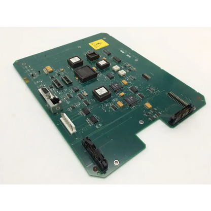Green printed circuit board with black and white components for alcon 600 ds rev f phacoemulsifier parts bbce4-11