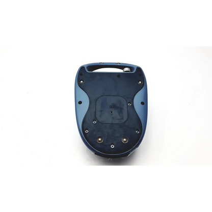 Blue plastic alcon infiniti vision system enhanced footswitch with handle and multiple screw holes for secure attachment