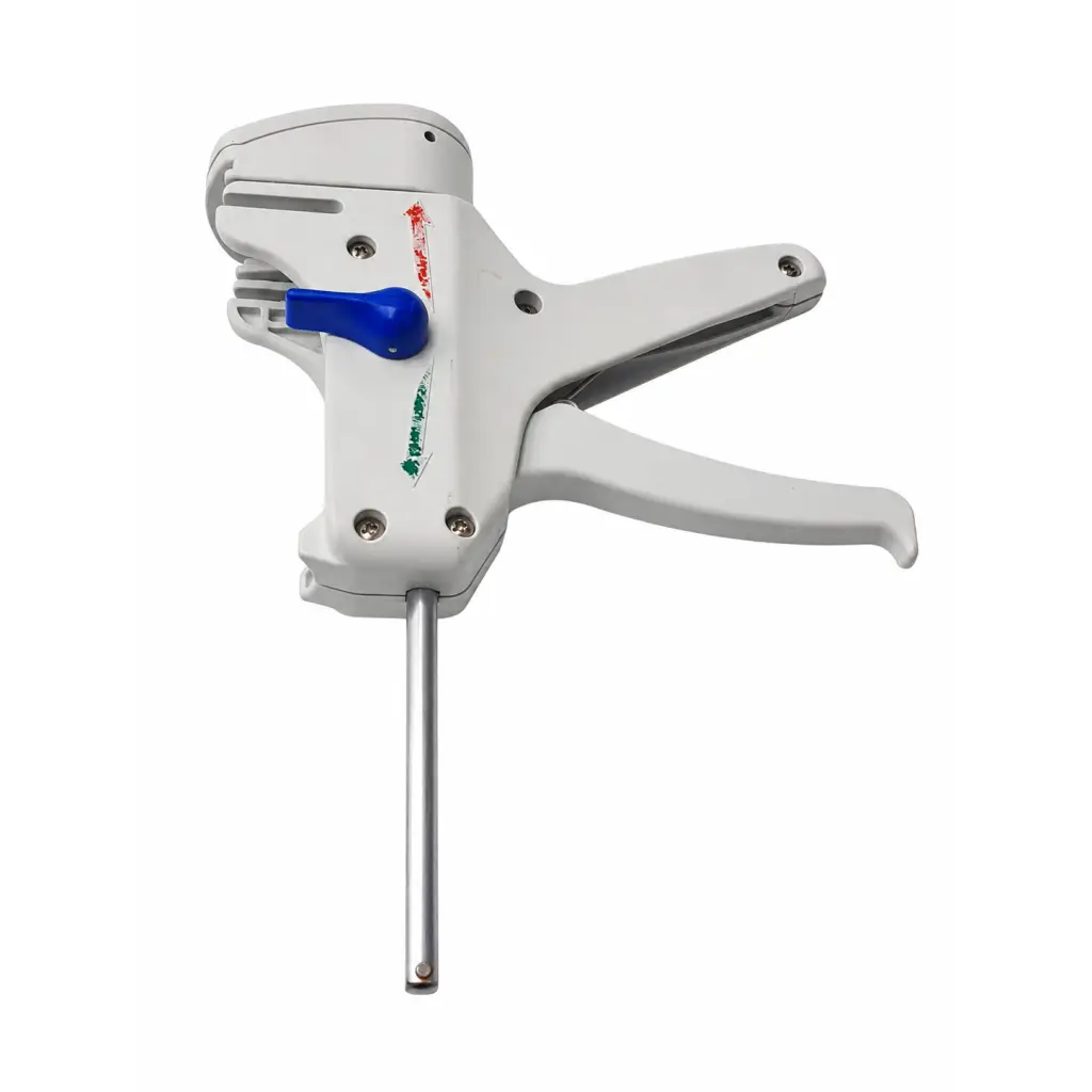 White Alliance II surgical instrument handpiece with blue handle and biomed certified metal shaft for precise use