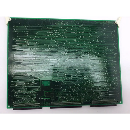 Green rectangular circuit board with intricate silver traces and components for aloka ultrasound board ep388601aa
