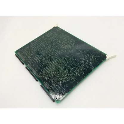 Green rectangular aloka ultrasound board ep388601aa with intricate silver traces and black edge connectors