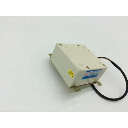 Off-white rectangular electrical transformer with black cable and metal brackets for aloka ultrasound tamagawa ta3420n1241 track ball