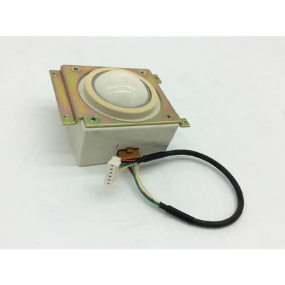White plastic optical sensor module with circular lens on metal bracket connected by black cable for aloka ultrasound tamagawa ta3420n1241 track ball