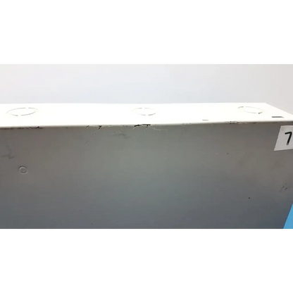 Gray metal electrical box with three circular openings and white label 7 on altronix al400ulx power supply charger