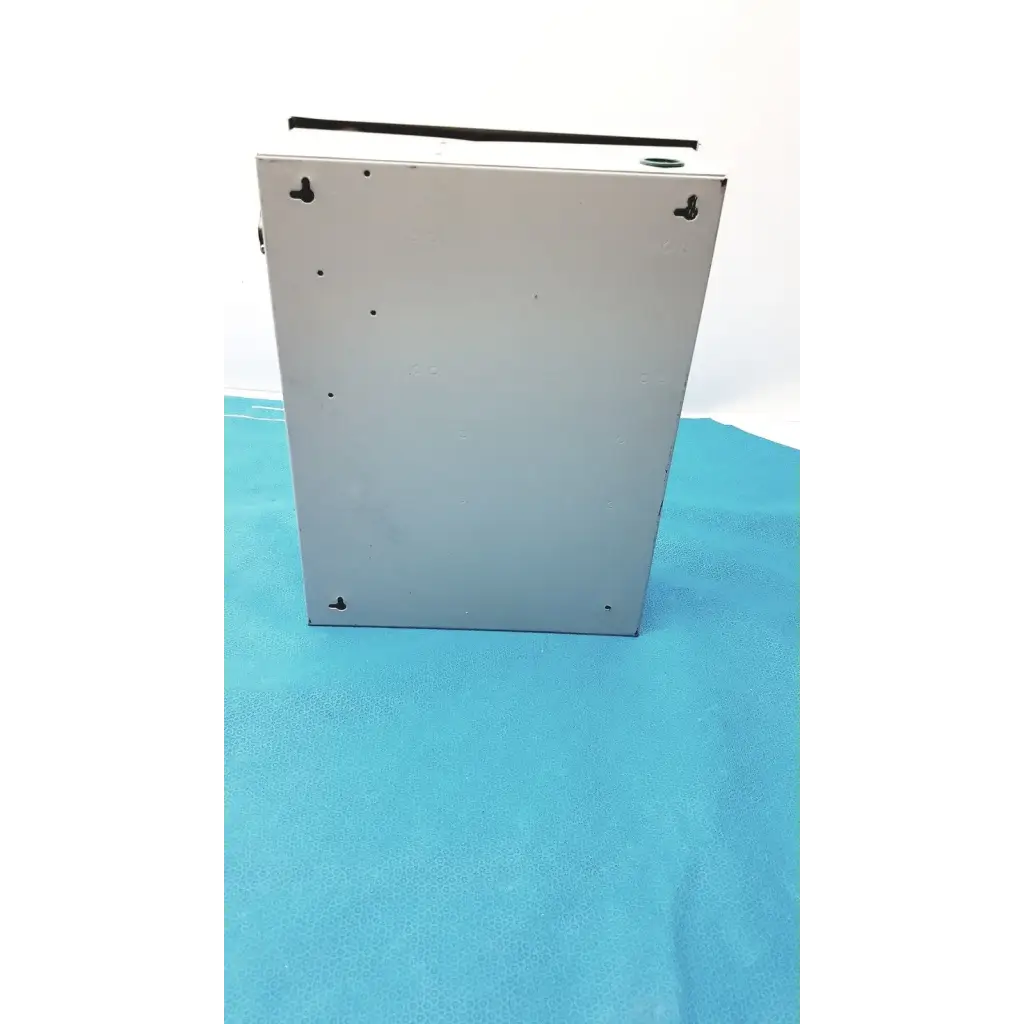 Silver metallic rectangular altronix smp5ctx high current power supply charger with black mounting hardware and matte finish