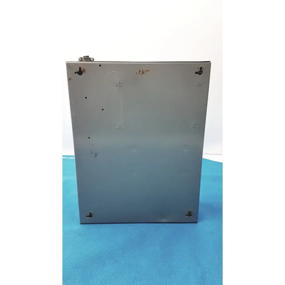 Silver metallic rectangular altronix smp5ctx power supply with mounting holes and slightly worn finish for 12vdc or 24vdc use