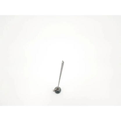 Silver metal candle snuffer with slender tapered handle and rounded base by american cystoscope makers inc microlens FO-8168L