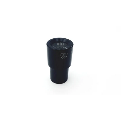 Black cylindrical american optical 10x microscope eyepiece with matte finish and subtle engraved logo on the side