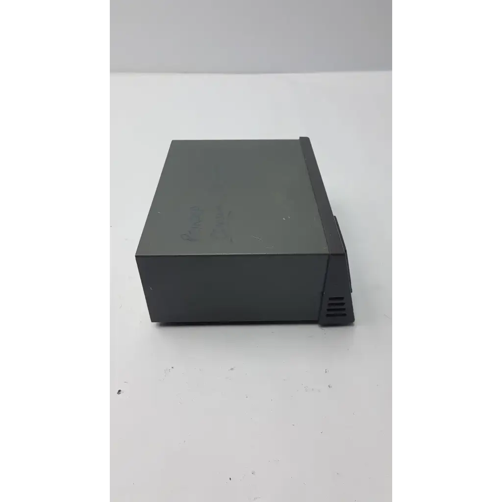 Black plastic external hard drive with matte finish and ventilation slits for amersham pharmaciia biotech power supply EPS 301