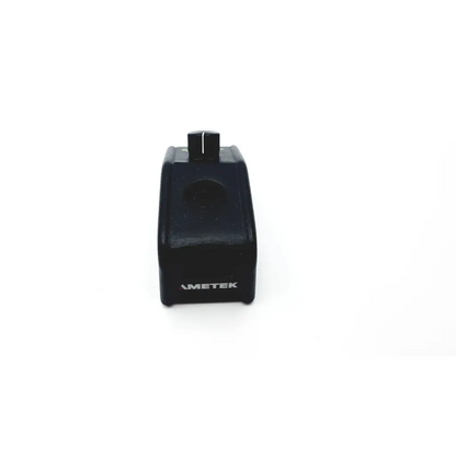 Black ametek audio dosimeter mk3 with rectangular body and small knob on top in acoustical calibrator ac-94 plus case