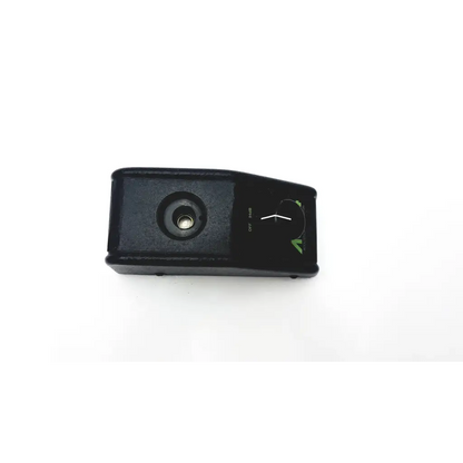 Black rectangular ametek audio dosimeter mk3 with circular lens and green arrows in acoustical calibrator ac-94 plus case