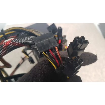 Black power supply cables with red yellow and black wires bundled together for antec truepower 550w black switching power supply